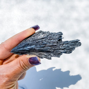 Black Kyanite Raw Stone gemrox australia