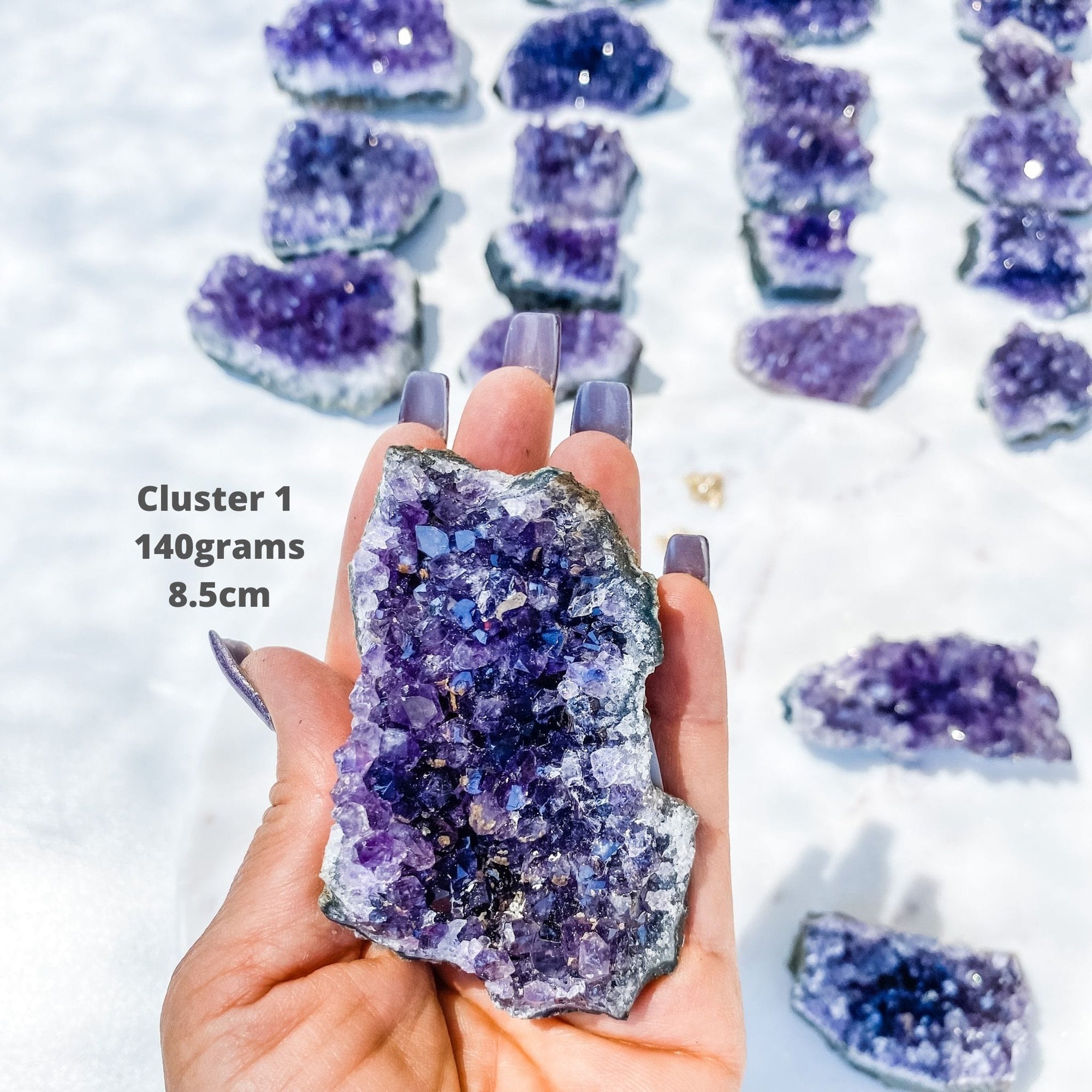 amethyst crystal cluster 8cm raw stone gemrox australia