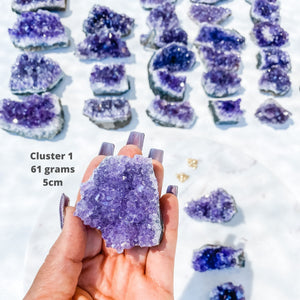 amethyst crystal cluster raw stone 5cm gemrox australia