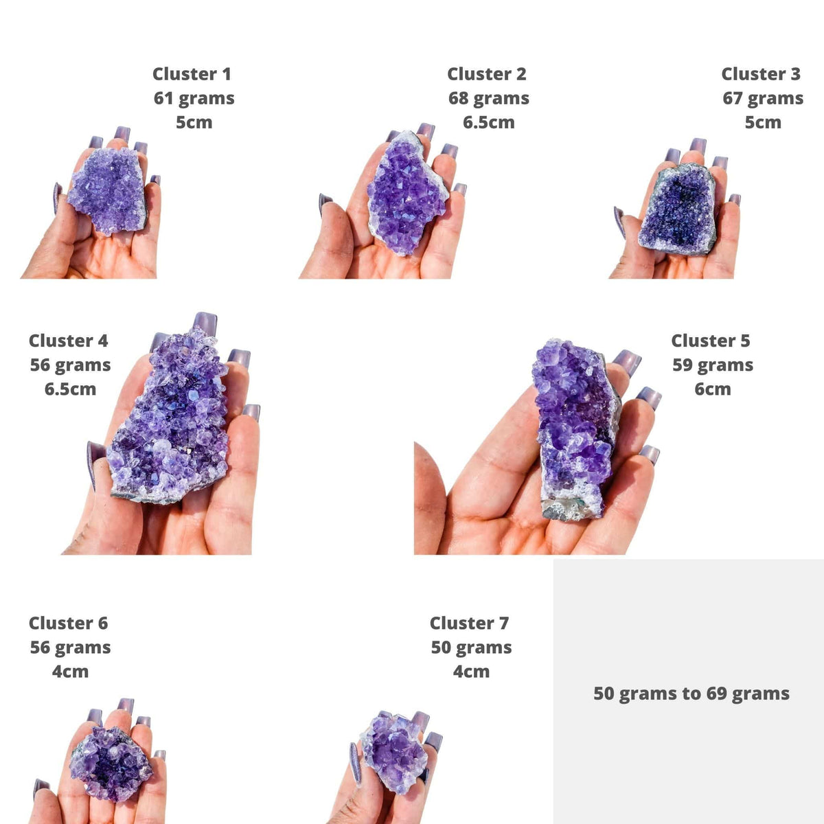 amethyst crystal cluster raw stone 5cm gemrox australia