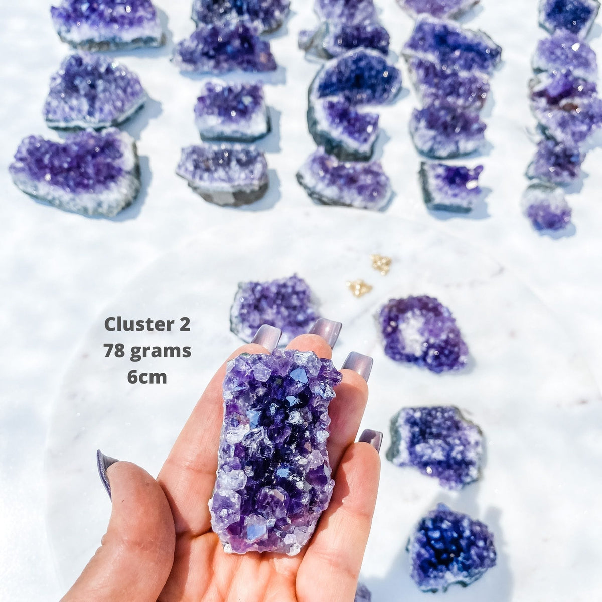 amethyst crystal cluster raw stone 6 cm gemrox australia