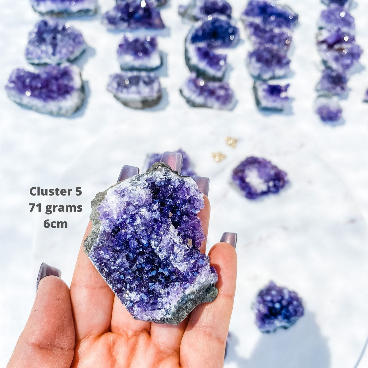 amethyst crystal cluster raw stone 6 cm gemrox australia