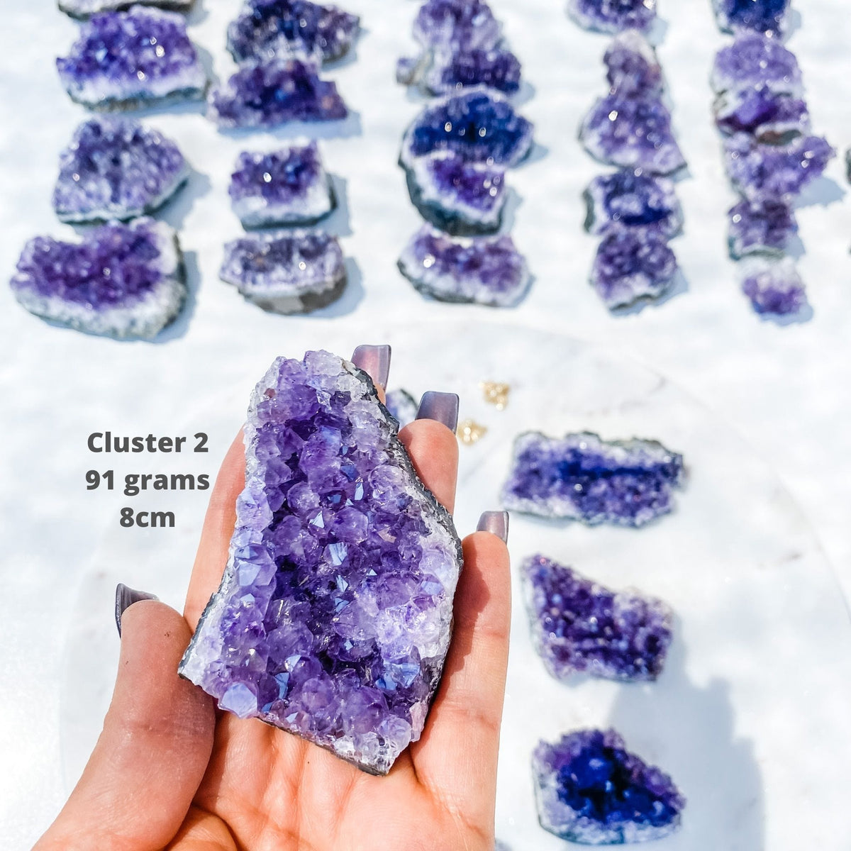 amethyst crystal cluster raw stone 8cm gemrox australia 