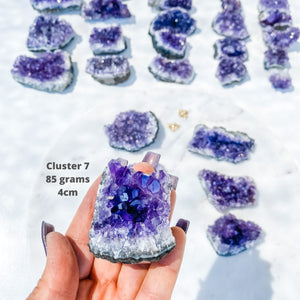amethyst crystal cluster raw stone 8cm gemrox australia 