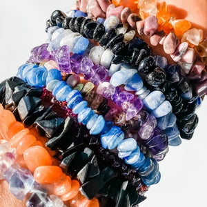 blue kyanite crystal chip healing chakra bracelet australia