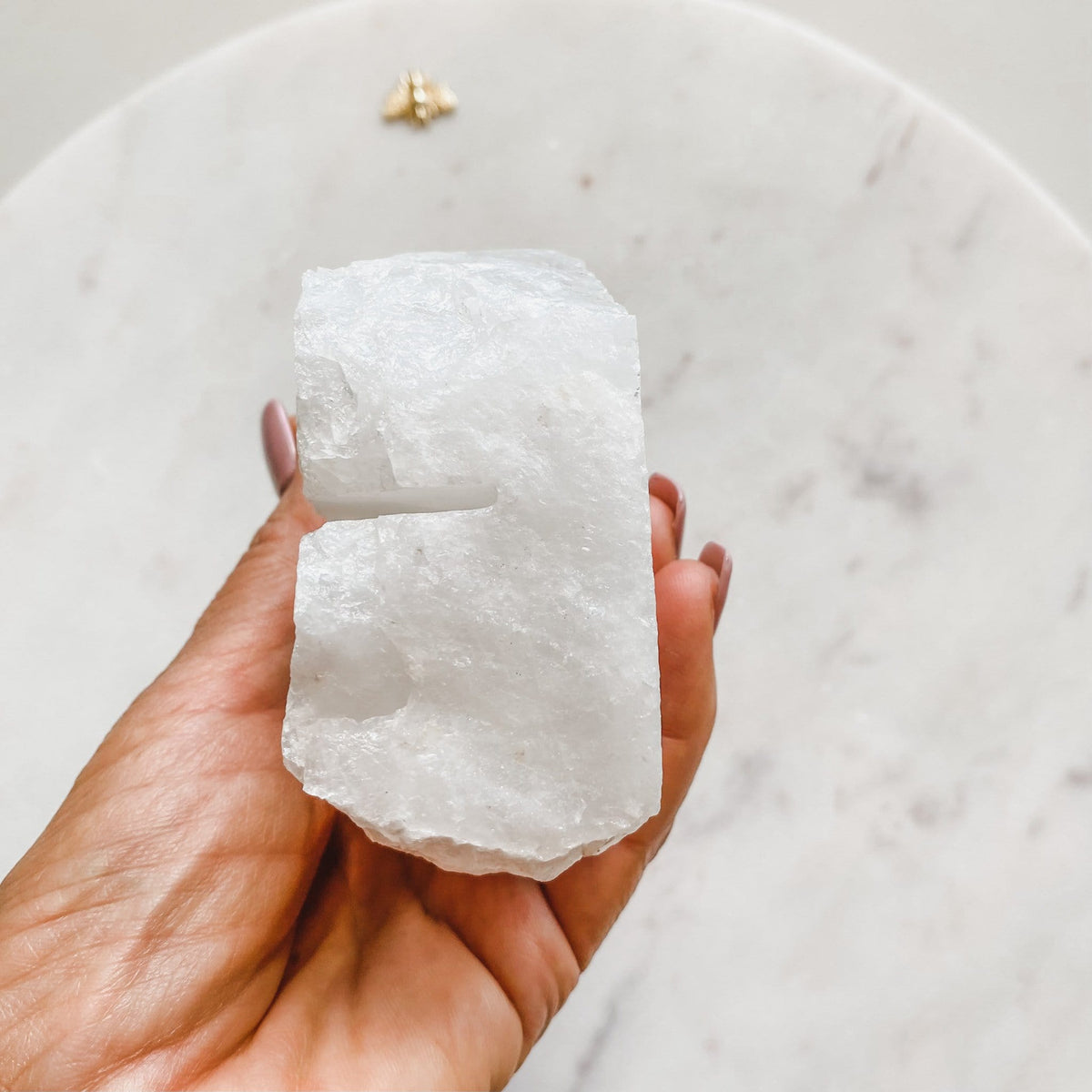 Clear Quartz Crystal Photo Stand/ Holder