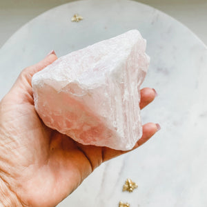 rose quartz crystal raw stone