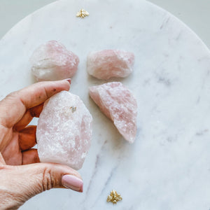 Rose Quartz Crystal Raw Stone