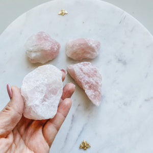 Rose Quartz Crystal Raw Stone