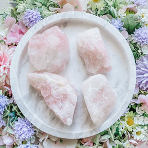 Rose Quartz Crystal Raw Stone