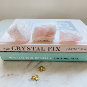 rose quartz crystal raw stone