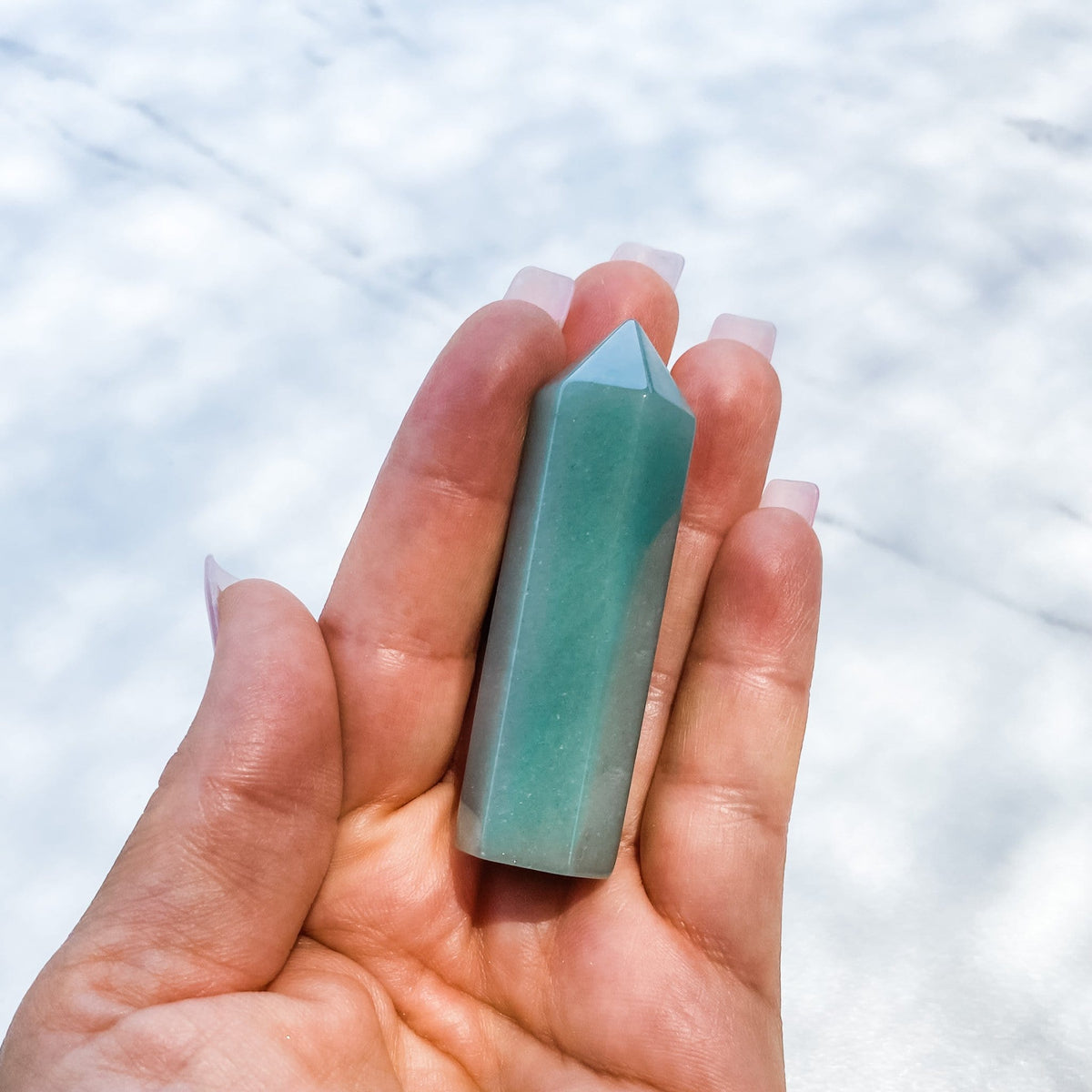 s1001 green aventurine crystal tower generator point 6cm crystals australia gemrox 1