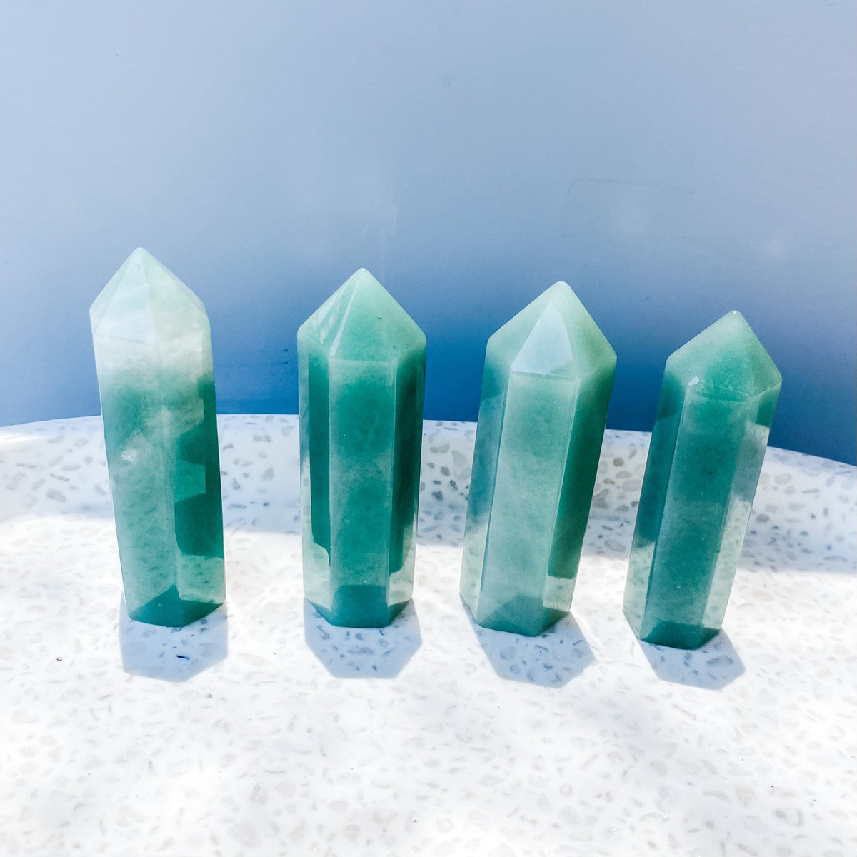 s1001 green aventurine crystal tower generator point 6cm crystals australia gemrox 1