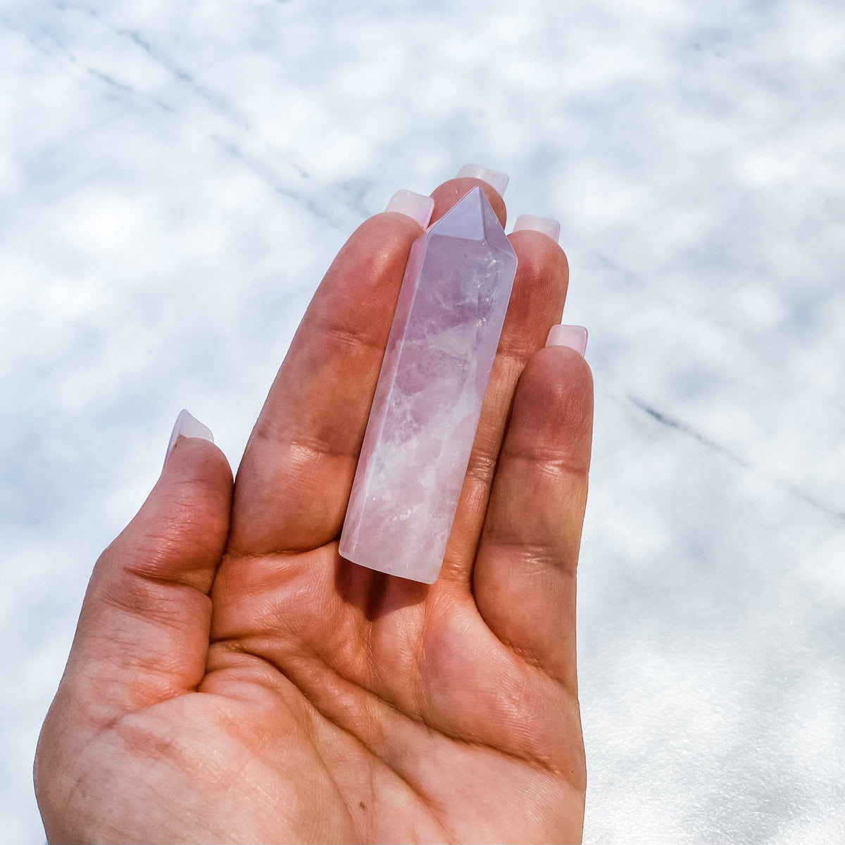 s1002 rose quartz tower generator point 6cm crystals australia gemrox 1