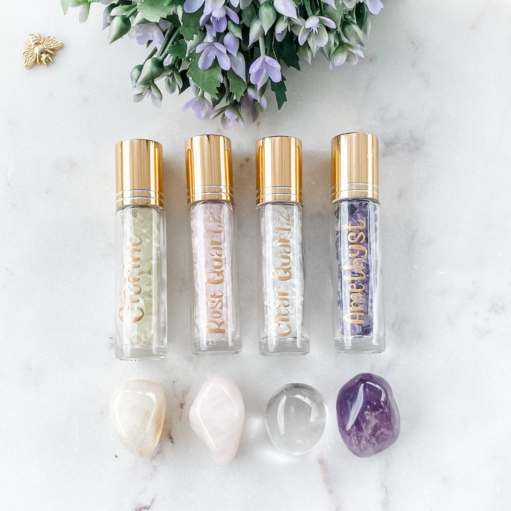 s1011 Crystal chip roller essence aromatherapy tumbled stone set crystals australia gemrox 1