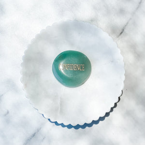 s1014 green aventurine crystal word engraved confidence palmstone palm stone meditation stone worry stone crystals australia gemrox 1