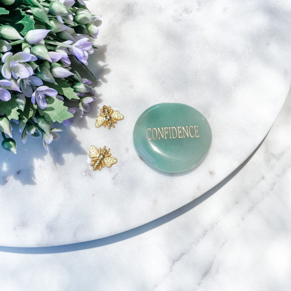 s1014 green aventurine crystal word engraved confidence palmstone palm stone meditation stone worry stone crystals australia gemrox 1