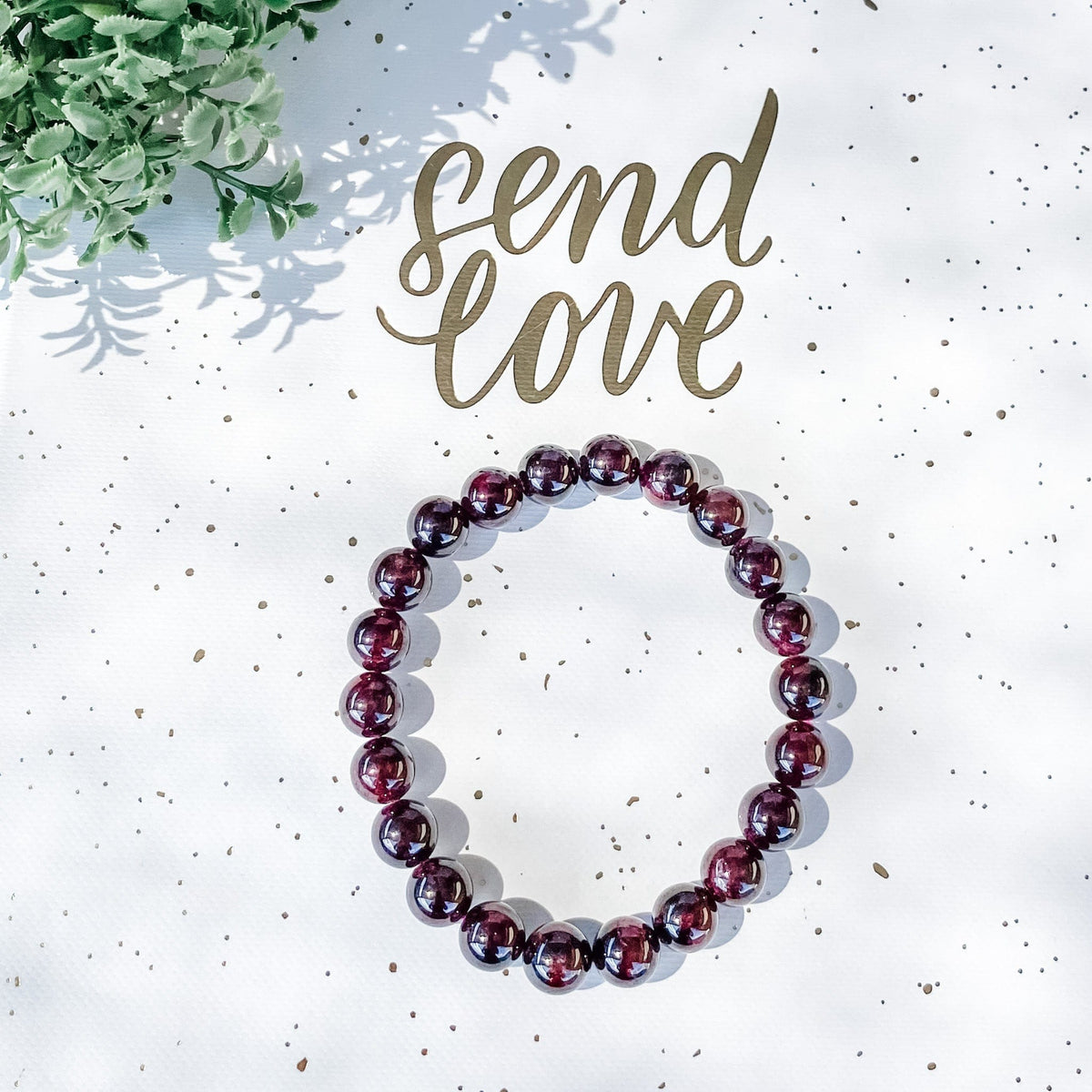 s1021 garnet crystal beaded 8mm stretch elastic healing bracelet australia gemrox sydney 1