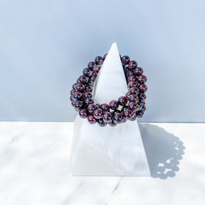 garnet crystal stone beaded stretch healing chakra stretch bracelet australia gemrox