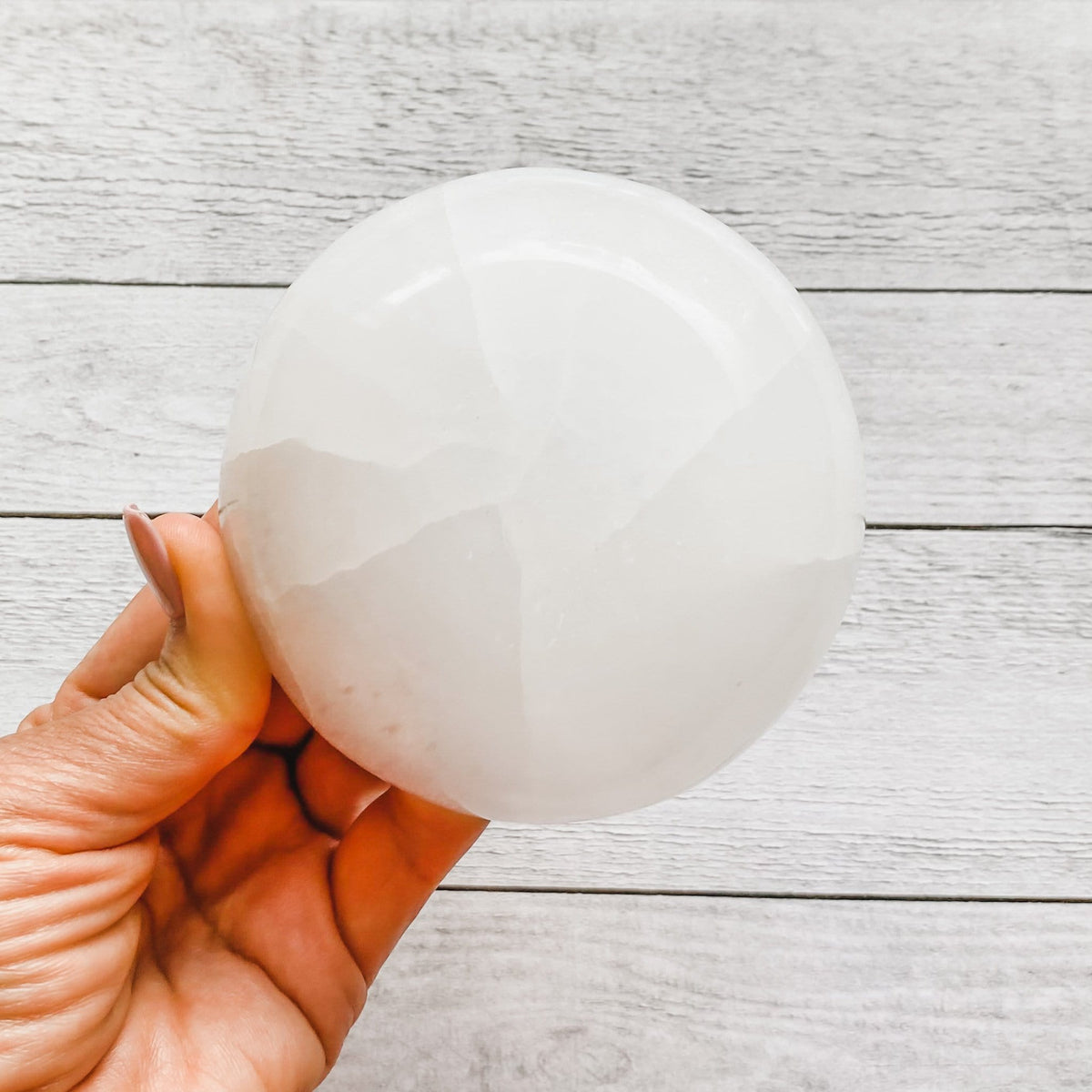 white selenite 10cm round charging cleansing bowl australia