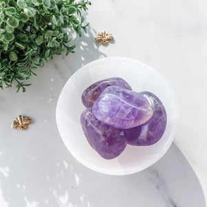 s1057 amethyst crystal tumbled stones tumble large 4cm crystals australia gemrox sydney 1