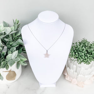 s1075 rose quartz crystal stone moon crescent necklace star necklace apple shaped necklace pendant australia gemrox sydney 1