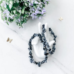 s1079 smowlfake obsidian crystal chip healing stretch bracelet crystals australia healing bracelets australia gemrox sydney 1