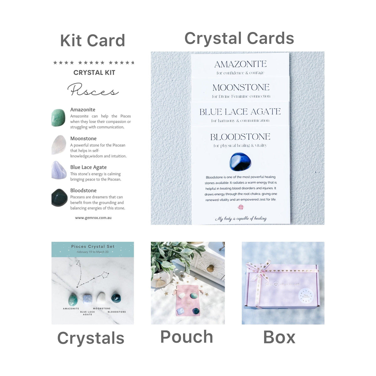 zodiac crystal kit pisces crystals australia best crystals for pisces australia gemrox sydney 