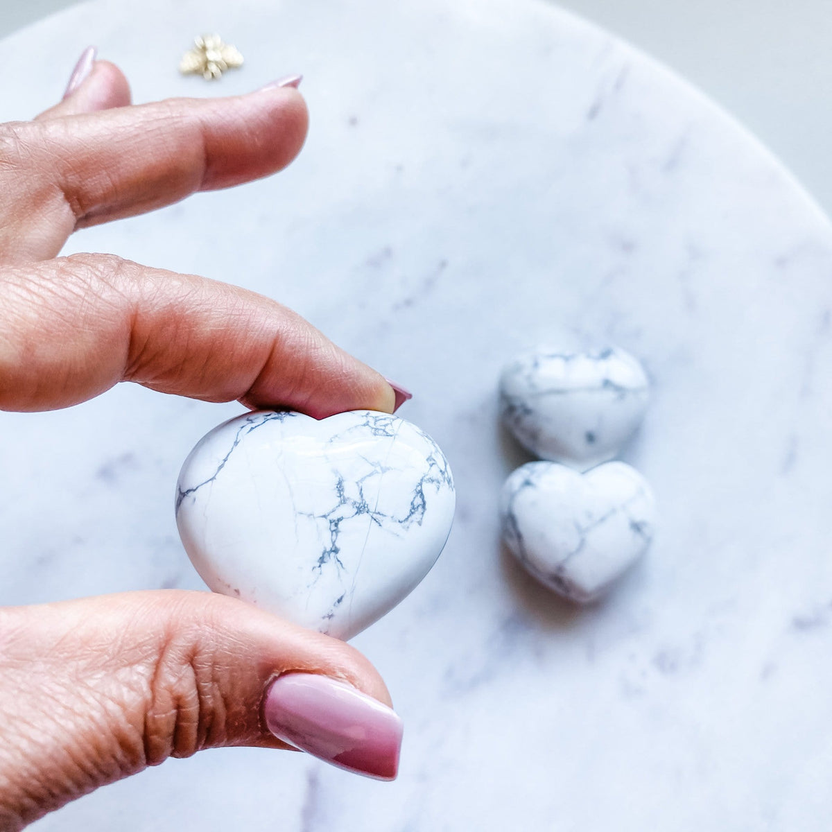 white howlite crystal stone healing heart meditation stone australia