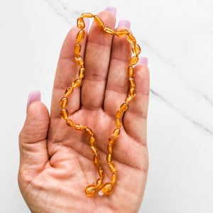 s1181 natural baltic amber teething necklace baby toddler australia.Natural teething toys amber necklace beads australia.Crystals australia.gemrox sydney 1