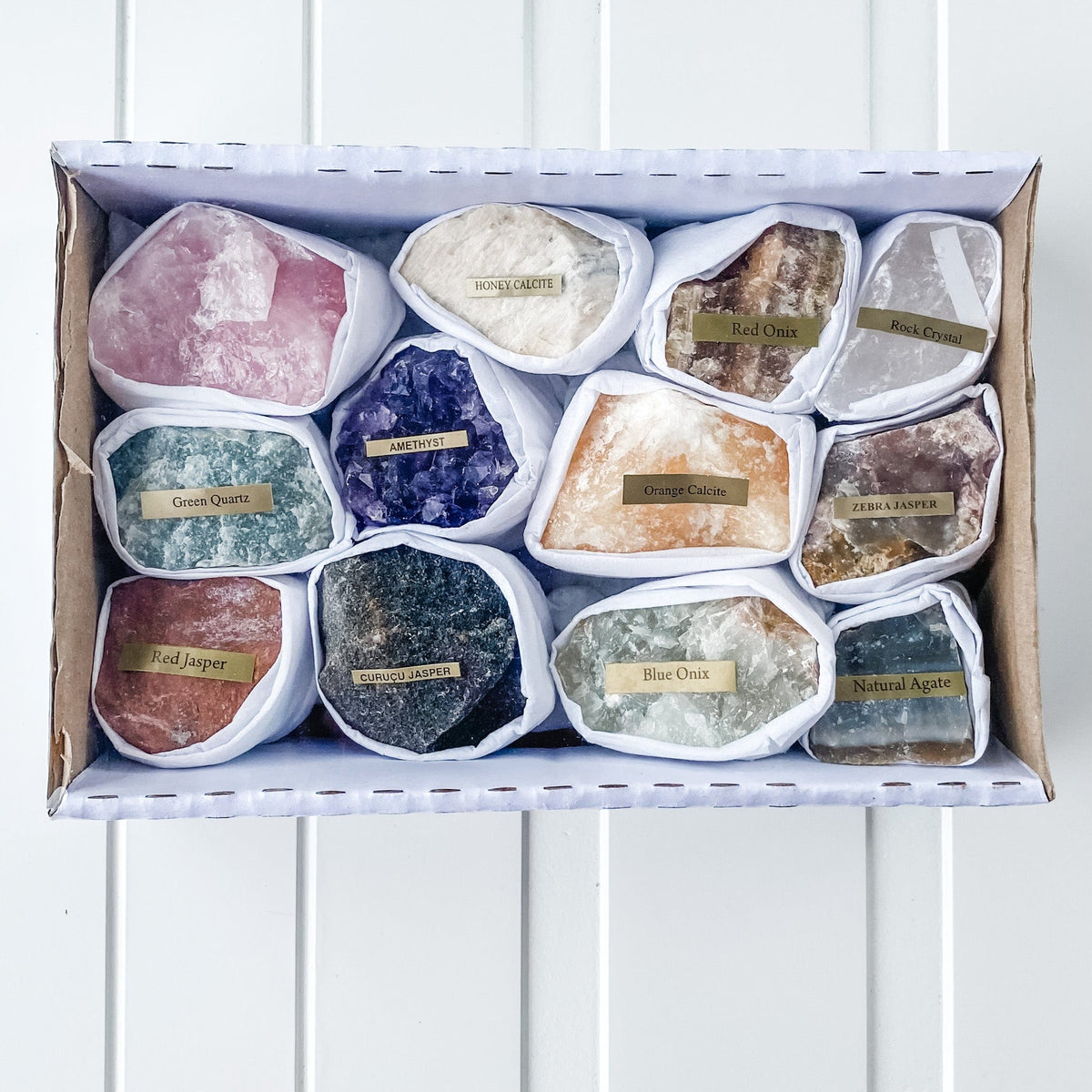 s1194 set of 12 raw stones.Boxed set of 12 crystal specimen raw stones. Crystal boxed set australia.crystals australia.gemrox sydney 1