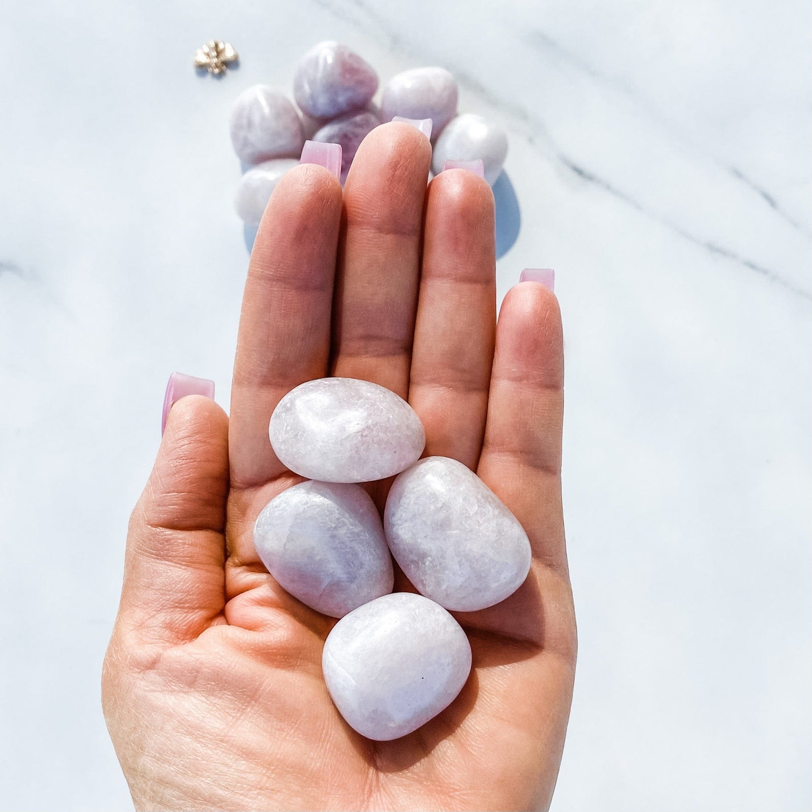 s1254 kunzite crystal tumbled stones australia.pink and lilac natural kunzite stone australia.crystals australia gemrox sydney 1