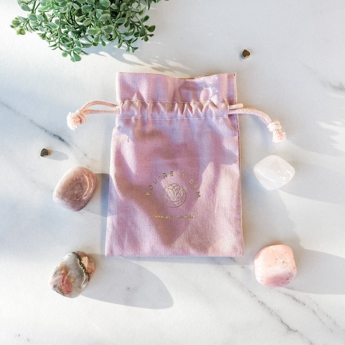 s1286 pink power set of 4 pink crystals heart chakra crystal kit australia.pink crystal heart chakra set australia.heart chakra set of 4 tumbled stones.crystal kits australia.gemrox sydney 1