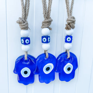 s1325 Turkish Evil Eye Hamsa Hand protection glass wall amulet wall hanging australia gemrox sydney 1