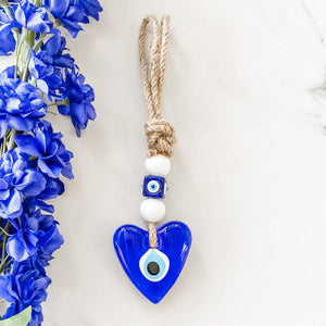 s1326 Turkish evil eye glass protection heart shaped wall hanging amulate for home australia gemrox sydney 1