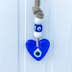 s1326 Turkish evil eye glass protection heart shaped wall hanging amulate for home australia gemrox sydney 1