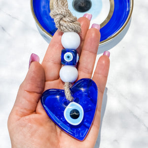 s1326 Turkish evil eye glass protection heart shaped wall hanging amulate for home australia gemrox sydney 1