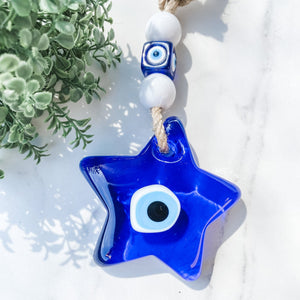 s1327 Turkish evil eye protection glass star shaped wall hanging amulet australia gemrox sydney 1