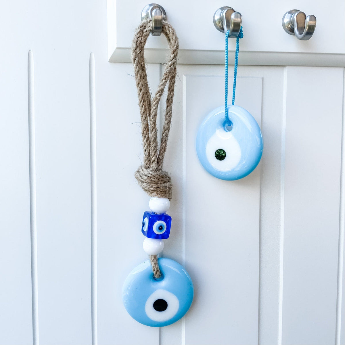 s1339 Set of 3 turkish evil eye wall ceramic medallion and magnet for home decor australia gemrox sydney 1