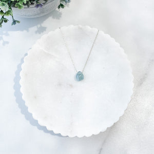 s1361 green fluorite crystal tear drop stone sterling silver 925 necklace pendant australia gemrox sydney 1