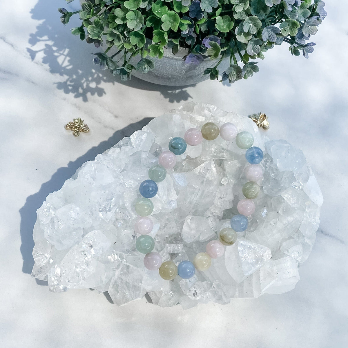 s1366 morganite aquamarine heliodor crystal beaded 8mm stone stretch elastic healing bracelet australia gemrox sydney 1