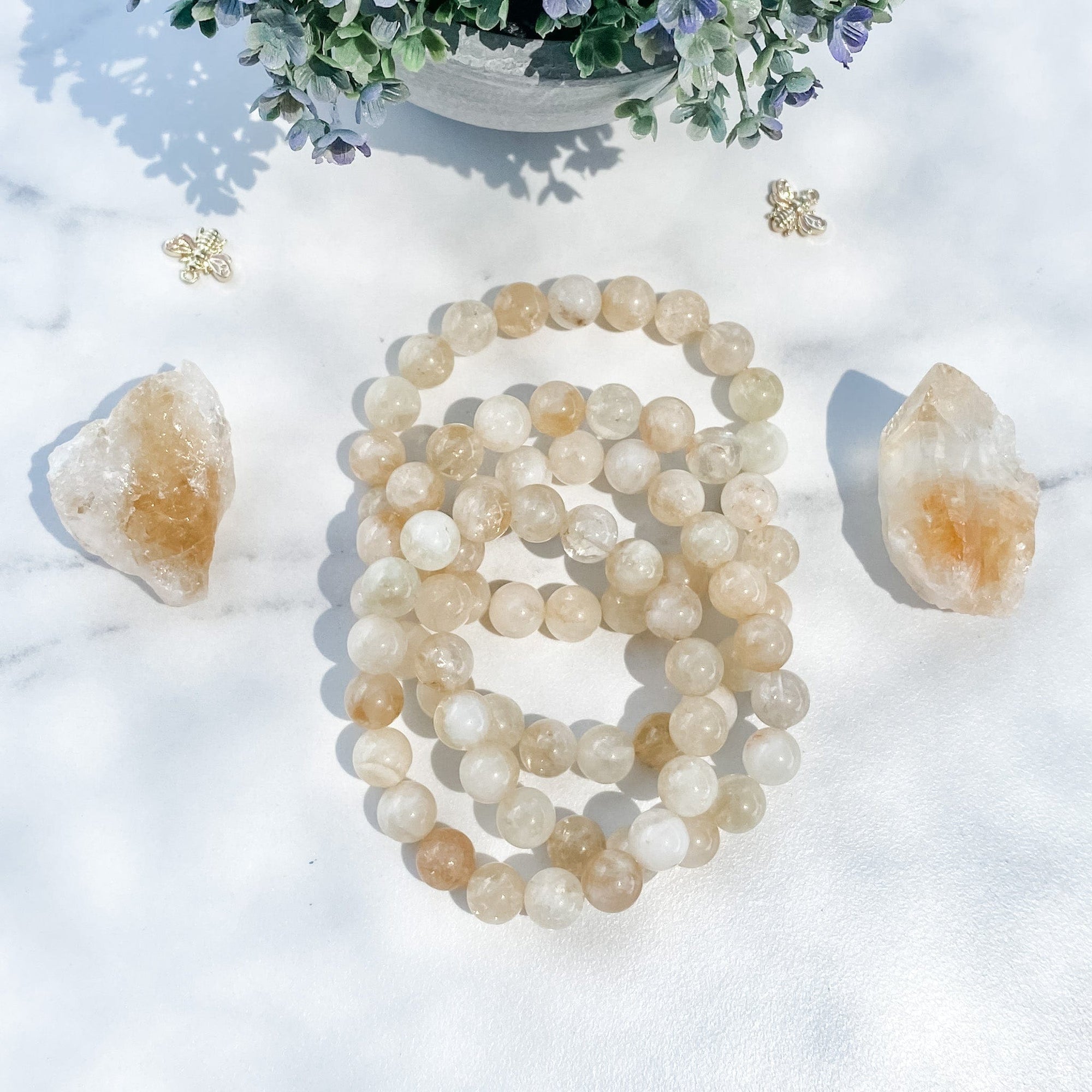 s1367 natural citrine crystal beaded stone stretch elastic healing bracelet australia gemrox sydney 1