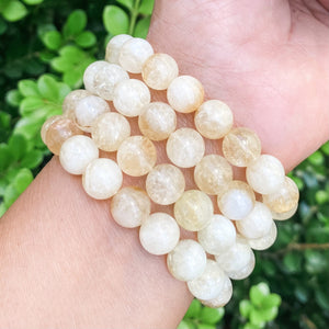 s1367 natural citrine crystal beaded stone stretch elastic healing bracelet australia gemrox sydney 1