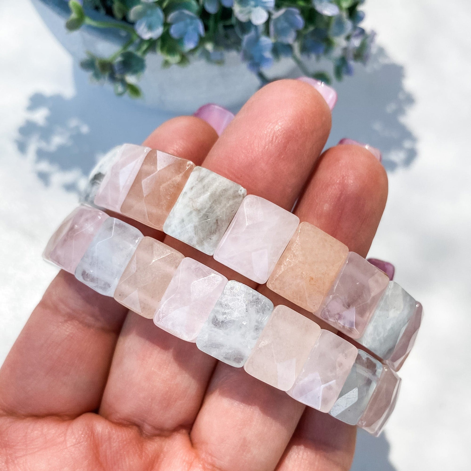 s1369 morganite aquamarine heliodor crystal stone beaded cuff healing bracelet australia gemrox sydney 1