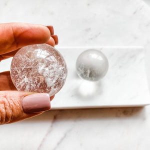 clear quartz crystal healing sphere australia