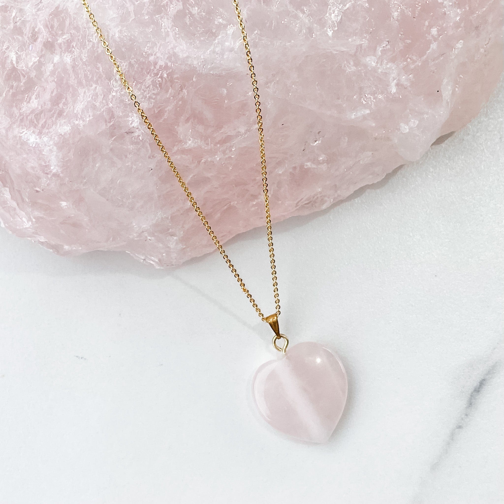 Rose Quartz Heart necklace