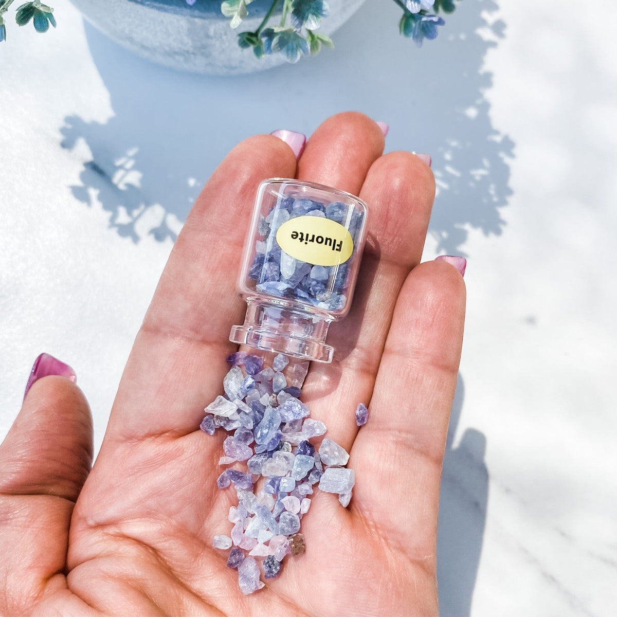 s1395 crystal chip raw stones in glass bottles with labels in gift box australia gemrox sydney 1