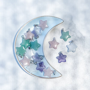 s1398 star shaped mini stone pendants necklaces rose quartz star green aventurine star clear quartz star amethyst star shaped carved pendant necklace australia 3