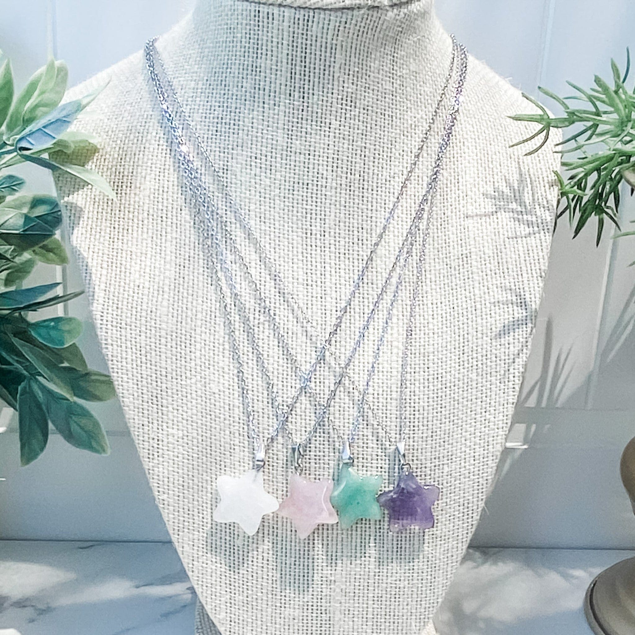 Mini Star Shaped Stone Pendants GemRox