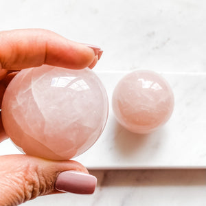 rose quartz crystal ball sphere healing stone australia